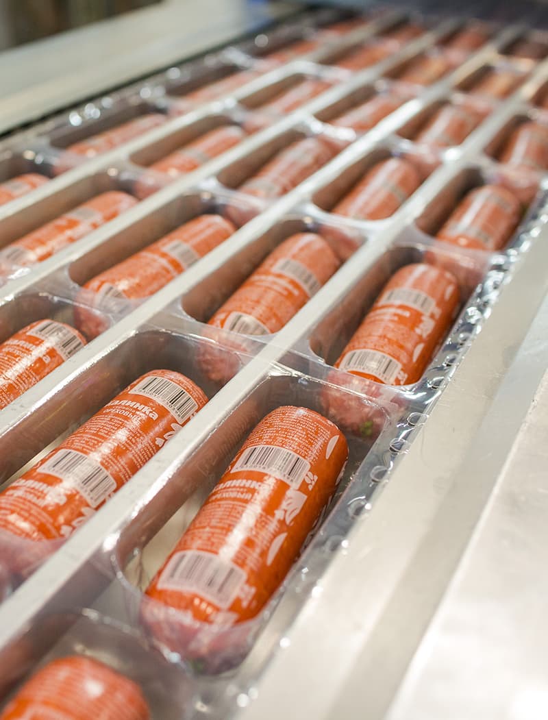 Линия упаковки колбасной продукции