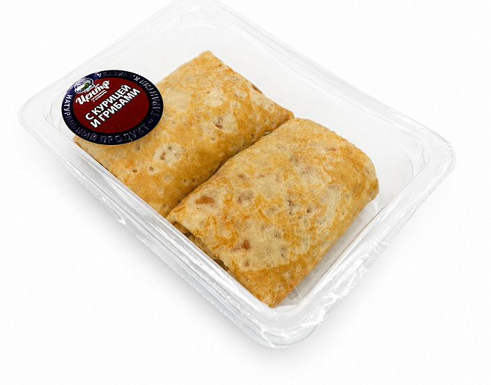 Блинчики с курицей и грибами